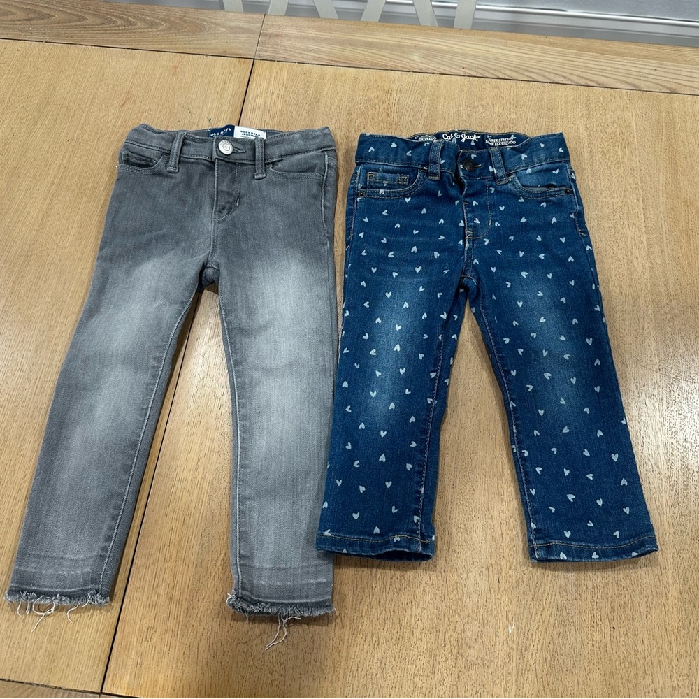 Kids Denim and Gray Jeans Set